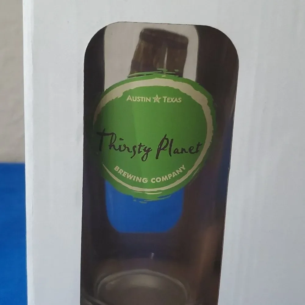Thirsty Planet Brewing Bucket Head IPA Pint Glasses Set of 2 Austin Texas Beer